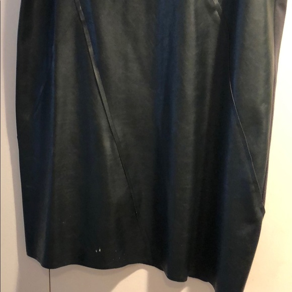 DARK GREEN Zara Vegan Leather Dress - Picture 2 of 3